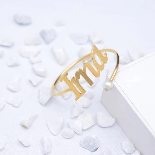 Customize Double Name Ring